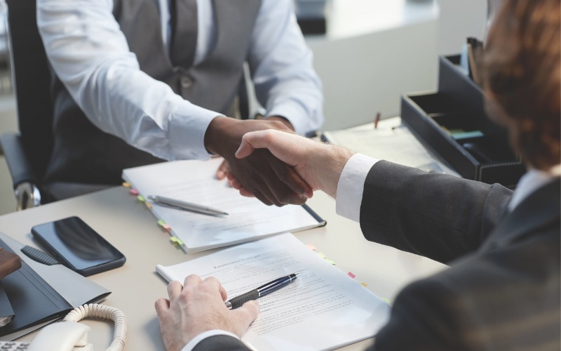 businessmen shaking hands